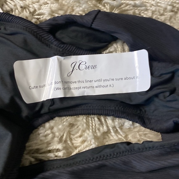J. Crew NWT Black Ribbed High Rise Cheeky Bikini Bottom Women’s Size Small - Picture 5 of 6